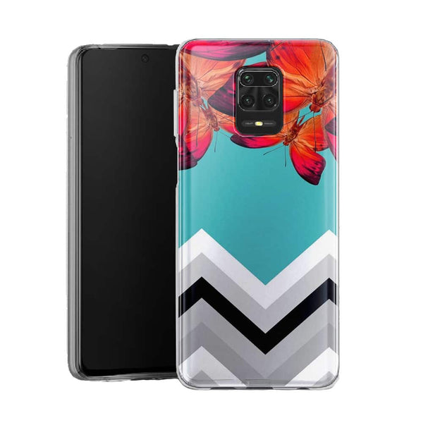 Coque pour Xiaomi Note 9 Papillon Aurore et Chevrons